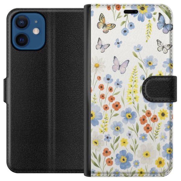 Kompatibelt Plånboksfodral till Apple iPhone 12 mini Sommarblommor