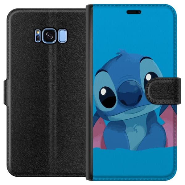 Kompatibelt Plånboksfodral till Samsung Galaxy S8 Stitch Blå