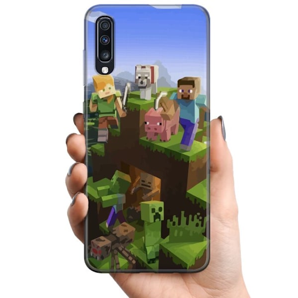 Samsung Galaxy A70 TPU Mobilcover MineCraft