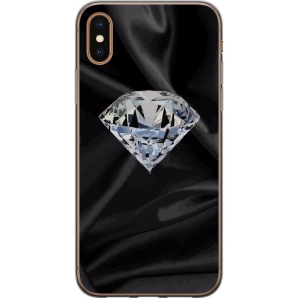 Apple iPhone XS Läpinäkyvä kuori Silkkidiamantti
