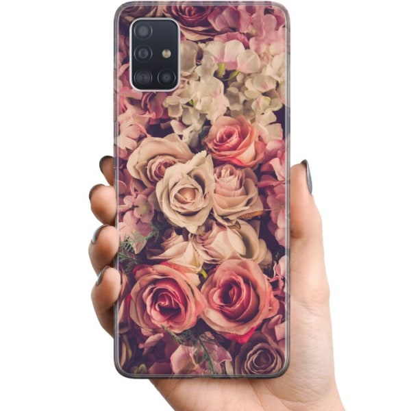 Samsung Galaxy A51 TPU Mobilcover Blomster