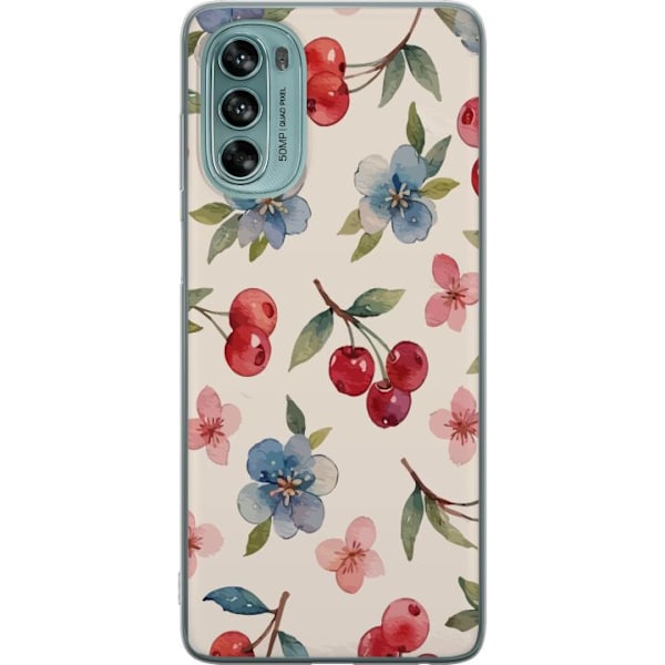 Motorola Moto G62 5G Genomskinligt Skal Bär & Blommor – mö