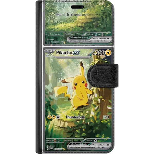 Kompatibelt Lommeboketui til Apple iPhone 5s Pikachu grønn