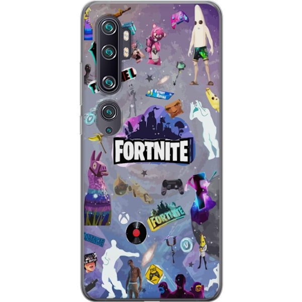 Xiaomi Mi Note 10 Gjennomsiktig deksel Fortnite