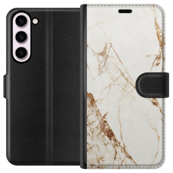 Samsung Galaxy S23+ Plånboksfodral Vit marmor