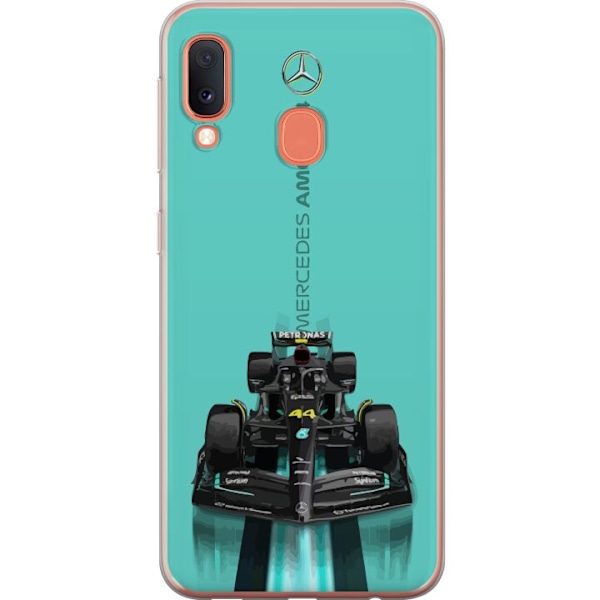 Samsung Galaxy A20e Läpinäkyvä kuori Mercedes F1