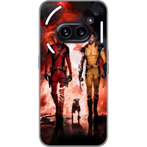 Nothing Phone (2a) Gennemsigtig cover Wolverine Deadpool