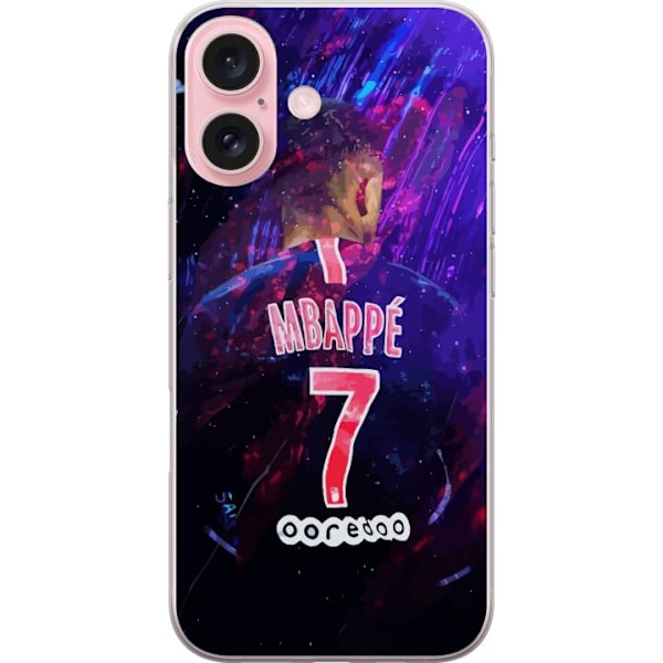 Apple iPhone 16 Gjennomsiktig deksel Mbappe