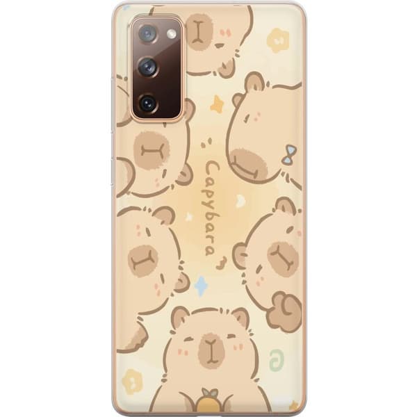 Kompatibel Mobilcover til Samsung Galaxy S20 FE Søde kapybaraer, pasteldesign, søde flodsvin i bløde farver, sød varm stil med charme og legende ener