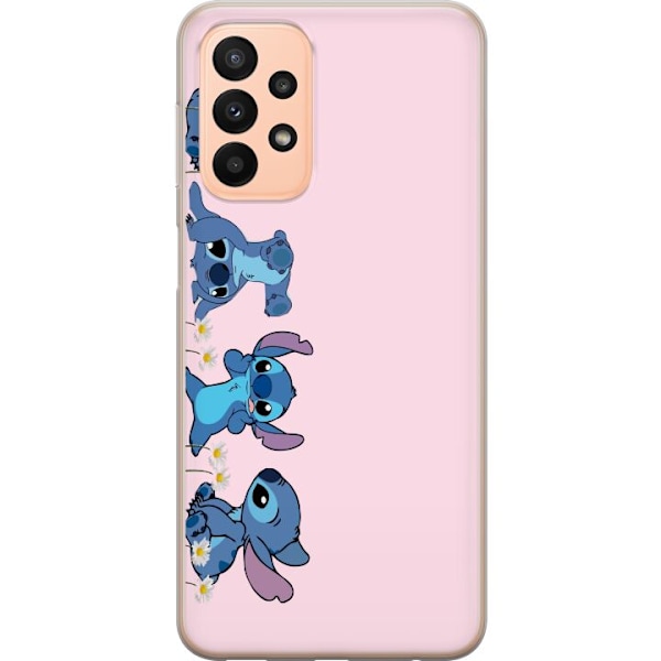 Samsung Galaxy A23 5G Gennemsigtig cover  Stitch Grin & Leg