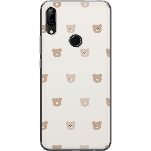 Huawei P Smart Z Läpinäkyvä kuori Teddy-tausta - söpöt teddykarhut pehmeällä taustalla