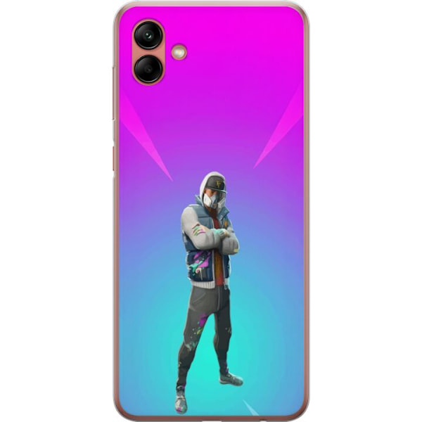 Samsung Galaxy A04 Gennemsigtig cover sort ridder fortnite