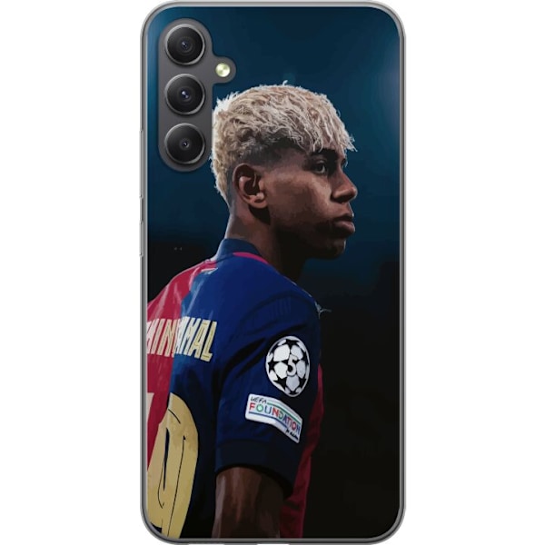 Samsung Galaxy A05s Läpinäkyvä kuori Lamine Yamal - Barcelonan ihmelapsi fokuksessa