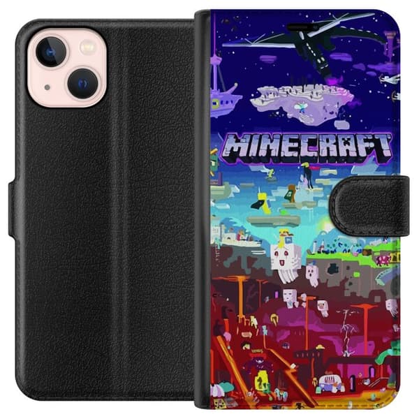 Kompatibelt Plånboksfodral till Apple iPhone 13 Minecraft