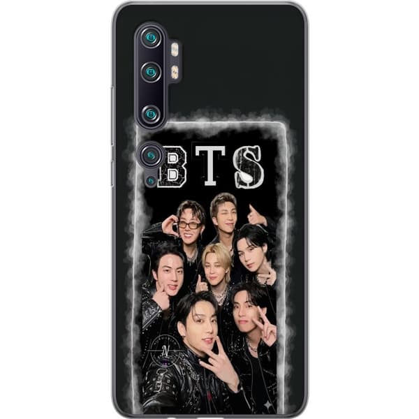 Kompatibel Mobilcover til Xiaomi Mi Note 10 Pro BTS-medlemmer poserer sammen i sorte outfits for en selfie sort