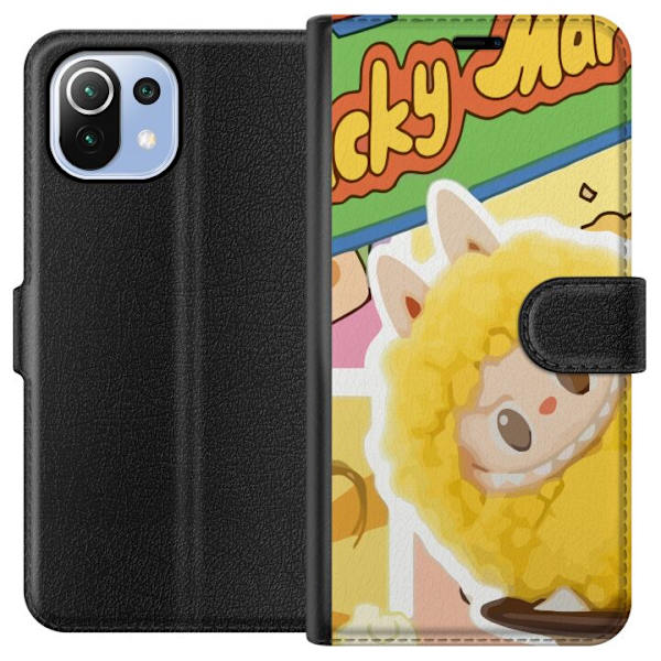 Xiaomi Mi 11 Lite Plånboksfodral Labubu Wacky Mart Pop Mart Serie Samlarfigur Söt Design Populärt Motiv Figurserie Kreativ Art Toy