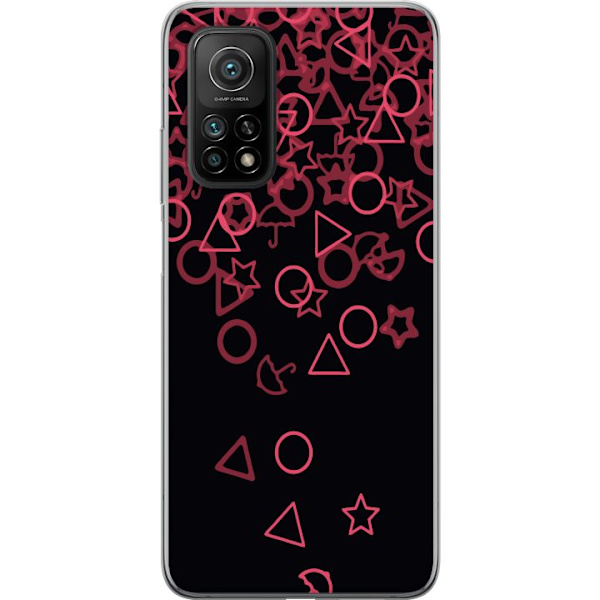 Xiaomi Mi 10T 5G Genomskinligt Skal Squid Game Ikoner Serie Design Populärt TV Spel Ikoner Grafiskt Motiv Asiatisk Trend Dramaserie