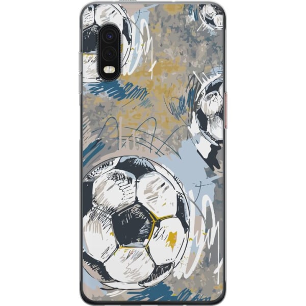 Samsung Galaxy Xcover Pro Läpinäkyvä kuori Jalkapallo