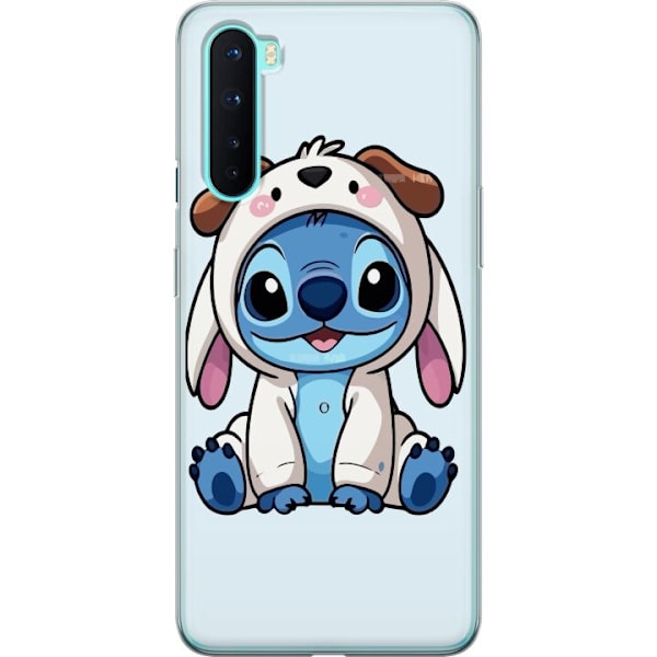 OnePlus Nord Läpinäkyvä kuori Stitch Koirapuku Lilo & Stitch Disney Hauska Design Sininen Avaruusolento Sarjakuva Hahmo Suosittu Lapsille Suosittu