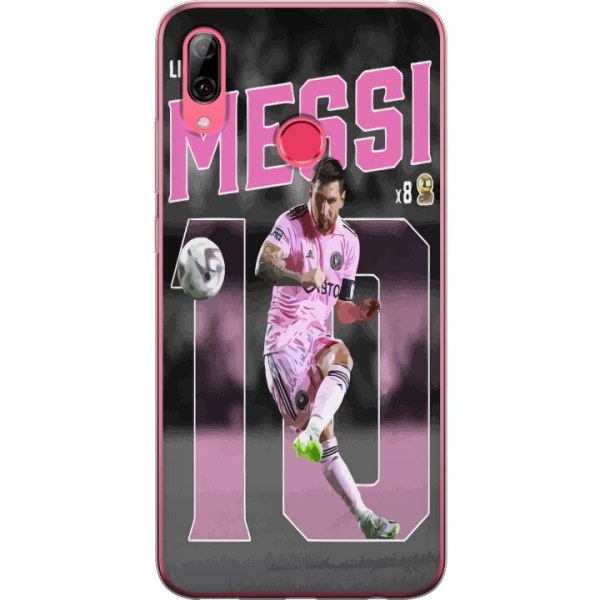 Huawei Y7 (2019) Genomskinligt Skal Lionel Messi - Rosa