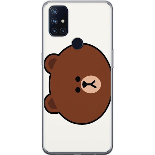 OnePlus Nord N10 5G Gjennomsiktig deksel line friends brown