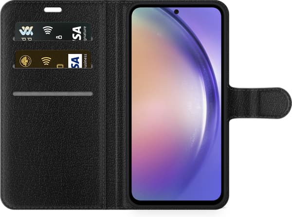 Kompatibelt Lommeboketui til Samsung Galaxy A54 Rosabrune striper rosa