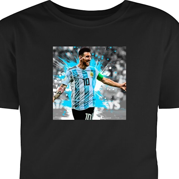 Børne T-shirt | Behagelig T-shirt til Børn Messi sort 7-8 År