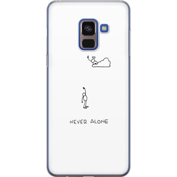 Samsung Galaxy A8 (2018) Gennemsigtig cover Aldrig Alene