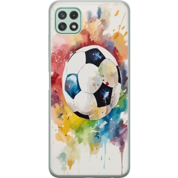 Samsung Galaxy A22 5G Gennemsigtig cover Fodbold