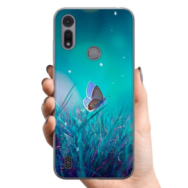 Motorola Moto E6i TPU Mobilcover Magisk Sommerfugl