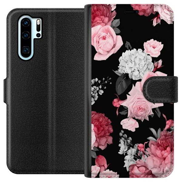 Huawei P30 Pro Lompakkokotelo Kukat