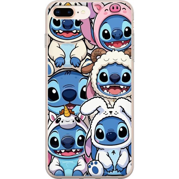 Kompatibelt Mobilskal till Apple iPhone 8 Plus Stitch Disney Lilo Stitch blå alien söt figur