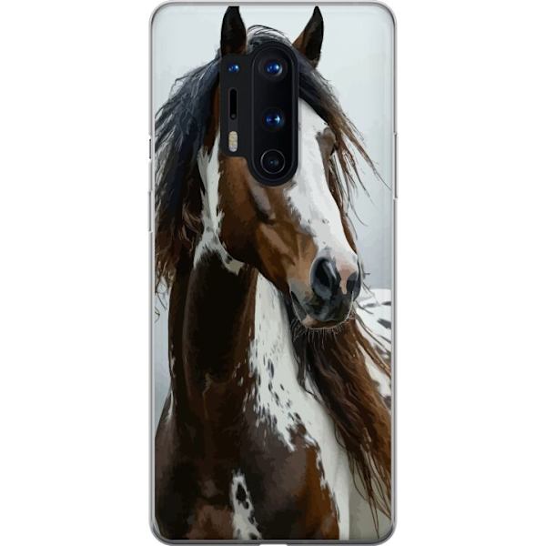 OnePlus 8 Pro Läpinäkyvä kuori Hevonen Eläimet Aihe Graafinen Suunnittelu Luonto Vahva Aihe Suosittu Taide Eläinten Teema Ratsastus