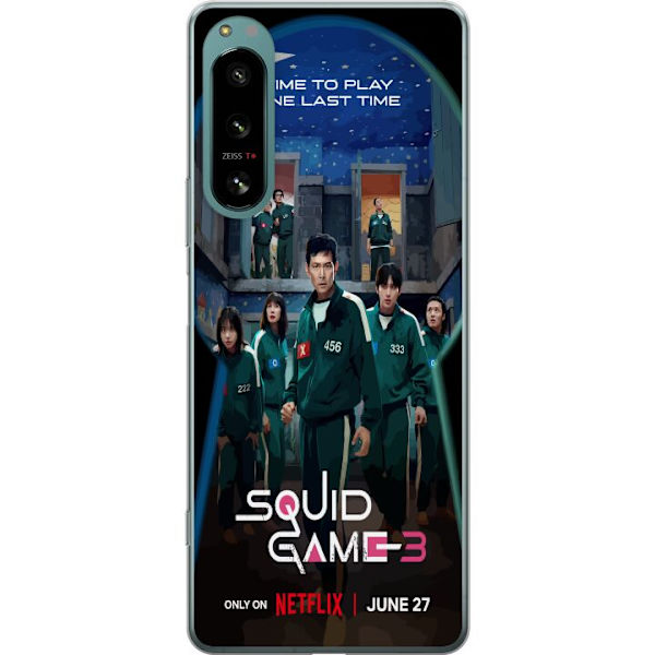 Sony Xperia 5 IV Läpinäkyvä kuori Squid Game Kausi 3 TV-sarjan hahmot Suositut TV-sarja Motiivit Ikoni Jännitys Draama Aasialainen suunnittelu Tre