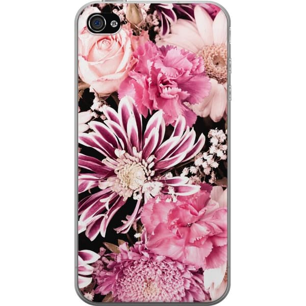 Kompatibelt Mobildeksel til Apple iPhone 4s Rosa blomster rosa