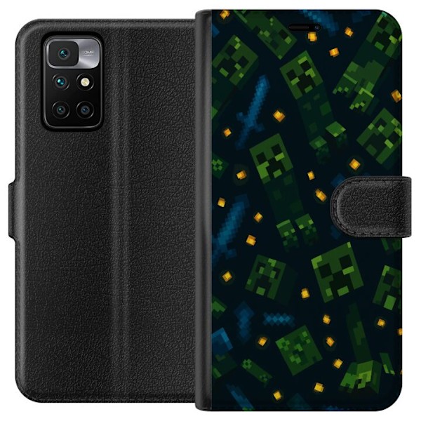 Xiaomi Redmi 10 Lompakkokotelo Minecraft Dungeons Mob