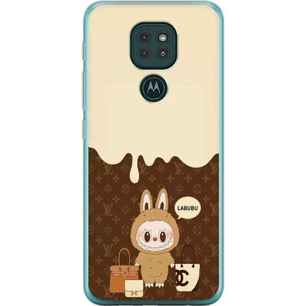 Motorola Moto G9 Play Gennemsigtig cover Labubu Blue Chill - B