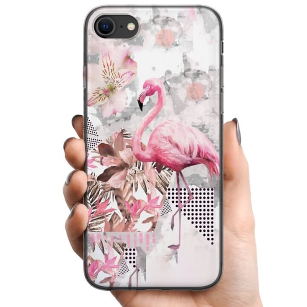 Apple iPhone 8 TPU Mobilcover Flamingo