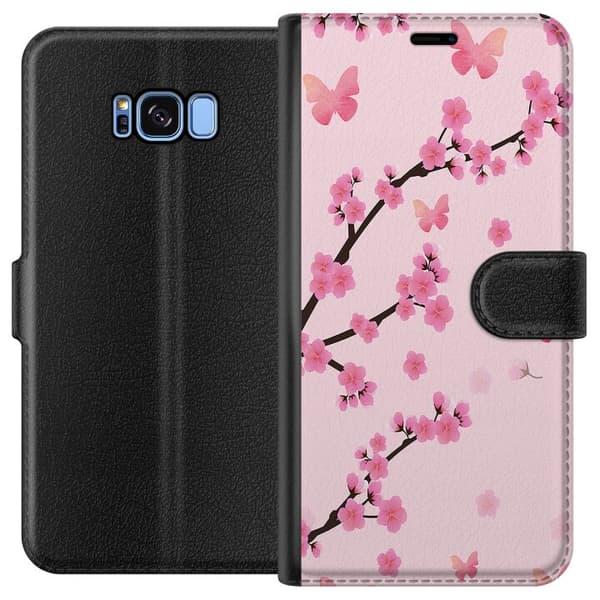 Kompatibelt Plånboksfodral till Samsung Galaxy S8 Blommor