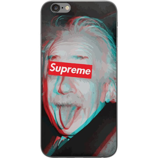 Apple iPhone 6 Plus Genomskinligt Skal Supreme Albert Einstein 3D Motiv Streetwear Design Populär Vetenskap Ikoniskt Grafiskt Urban Art
