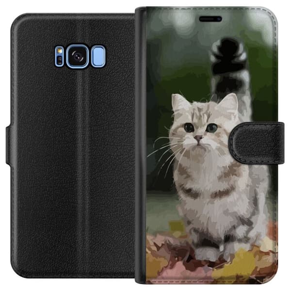 Kompatibelt Lommeboketui til Samsung Galaxy S8 Katt