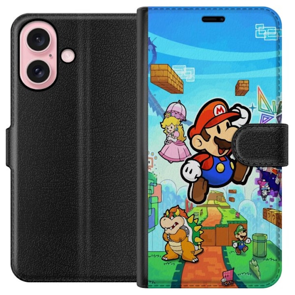 Apple iPhone 16 Tegnebogsetui Super Mario