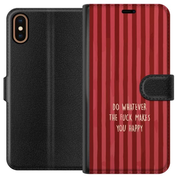 Yhteensopiva Lompakkokotelo Apple iPhone X Gör det som gör dig glad punainen