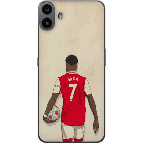 Nothing CMF Phone 1 Läpinäkyvä kuori Arsenal FC Jalkapallo Arsenal FC Motiivi Pelaaja Premier League Englanti Suosittu Urheilulaji Jalkapallotähti