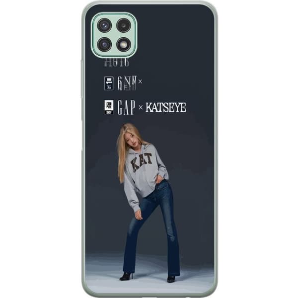 Kompatibelt Mobildeksel til Samsung Galaxy A22 5G KATSEYE blond modebild grå