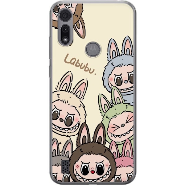 Motorola Moto E6i Gjennomsiktig deksel Labubu Pastel Collectio