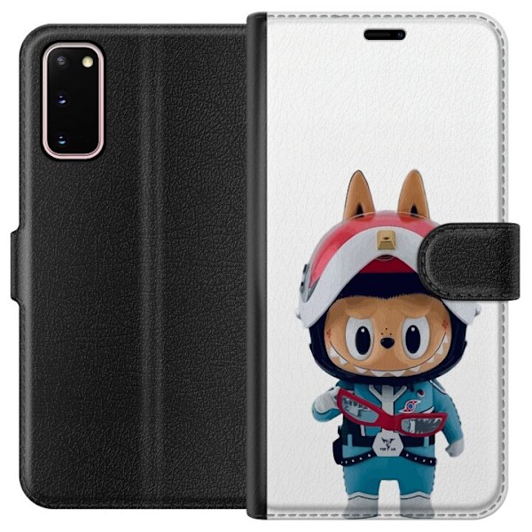 Samsung Galaxy S20 Tegnebogsetui How2work Labubu Monstre x Ultraman Blue Figur