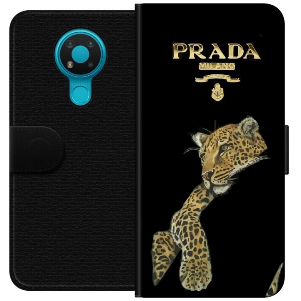 Nokia 3.4 Lompakkokotelo Prada Leopard