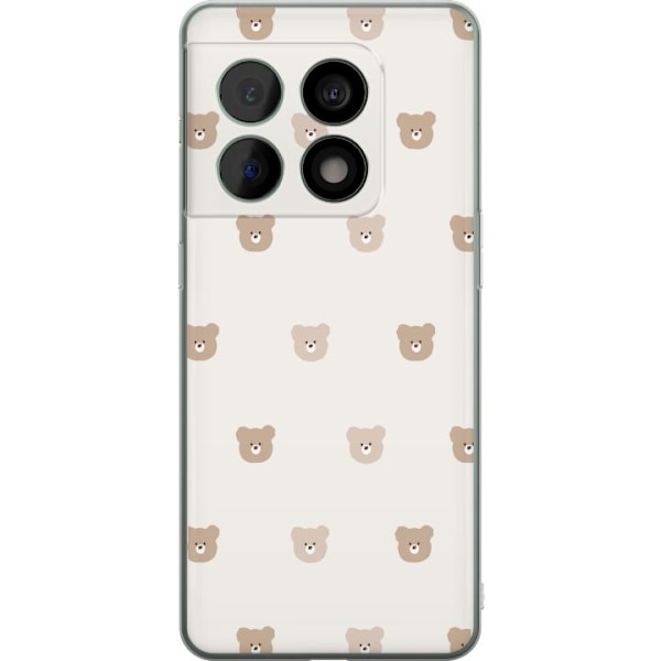 OnePlus 10 Pro Gennemsigtig cover Teddybaggrund - søde teddybjørne mod en blød baggrund