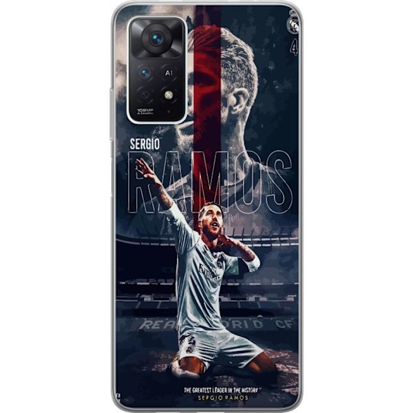 Xiaomi Redmi Note 11 Pro 5G Läpinäkyvä kuori Ramos Jalkapallolegenda Motiivi Pelaaja Real Madrid Espanja Takaisin Ikoni Nimi Jalkapallotähti Urhei